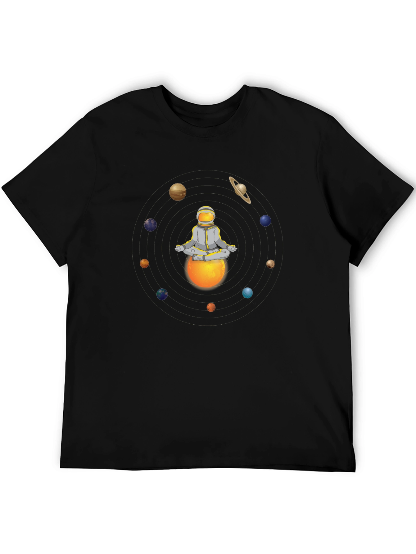 Meditating Astronaut Planets T-Shirt