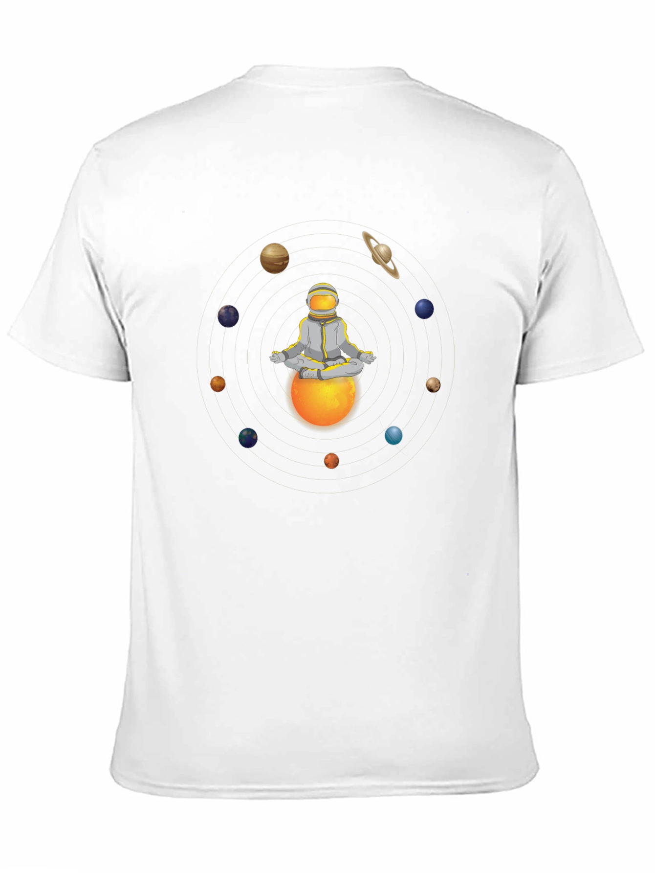 Meditating Astronaut Planets T-Shirt