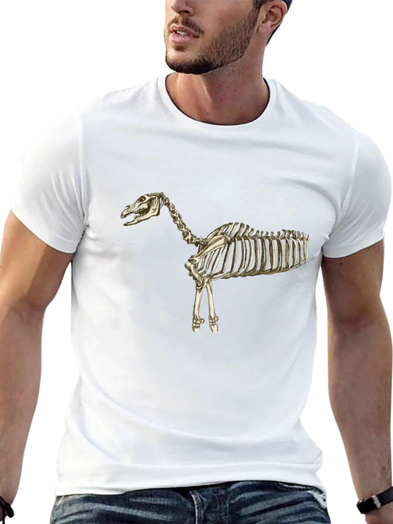 Horse Skeleton Black T-Shirt