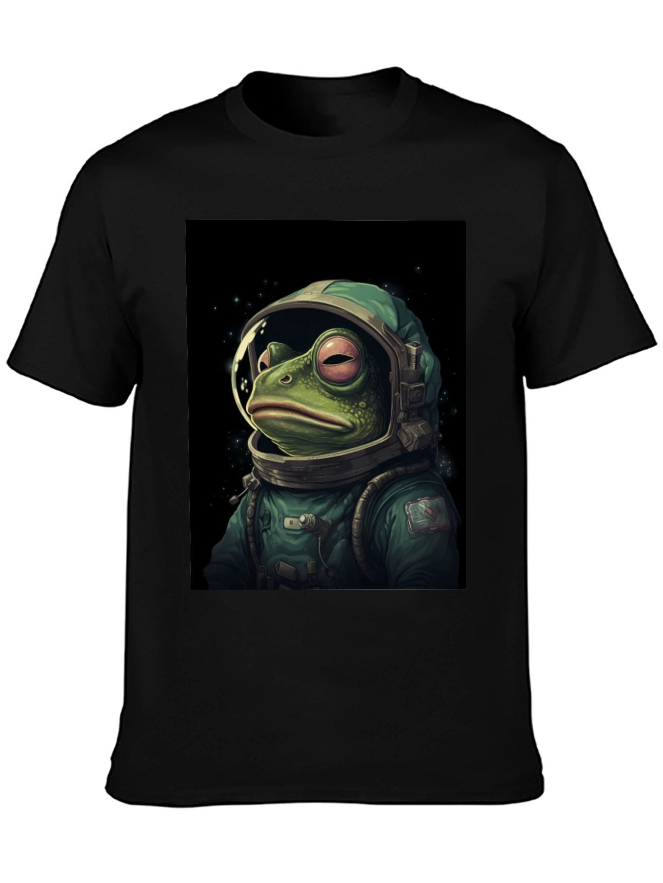 Astronaut Frog Graphic Tee - Black