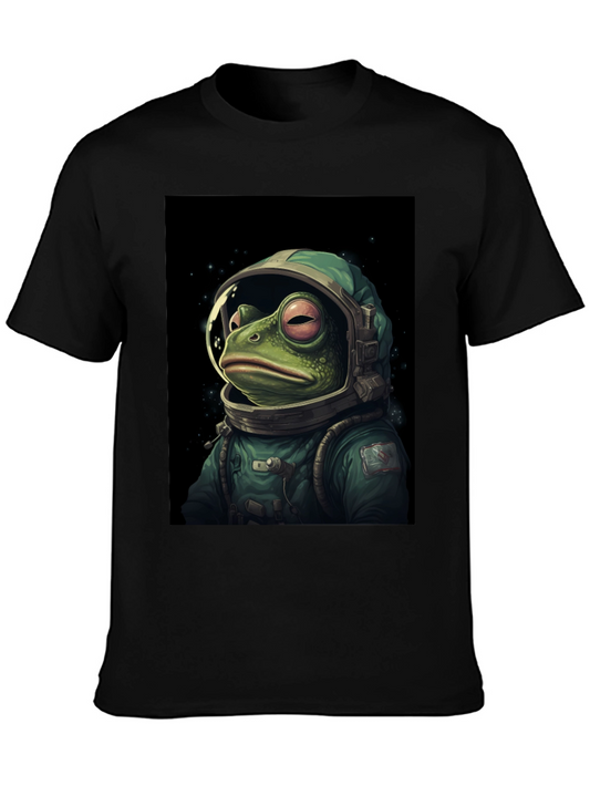 Astronaut Frog Graphic Tee - Black