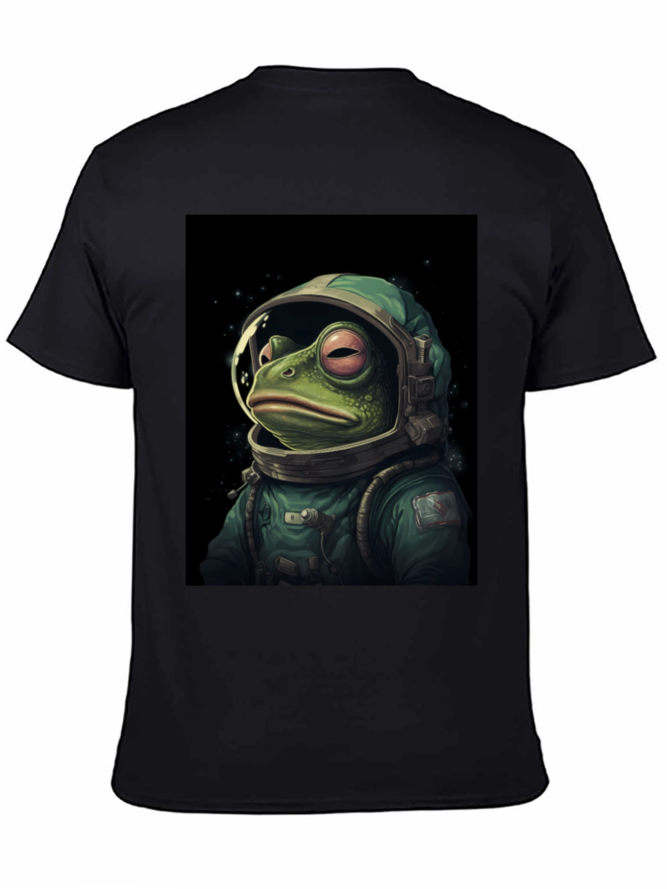 Astronaut Frog Graphic Tee - Black