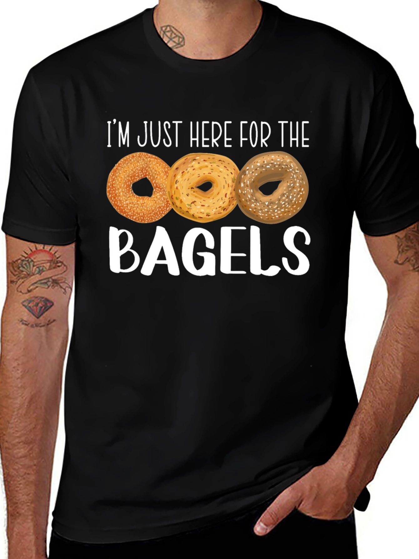 Bagels Graphic T-Shirt - Foodie Humor Tee