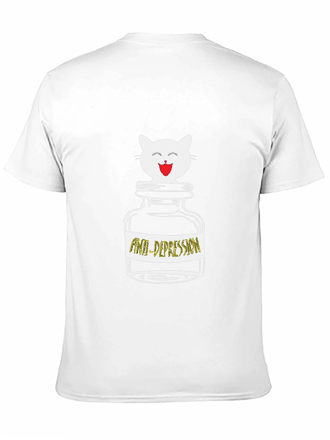 Anti-Depression Cat T-Shirt:  Cute Funny Comfort