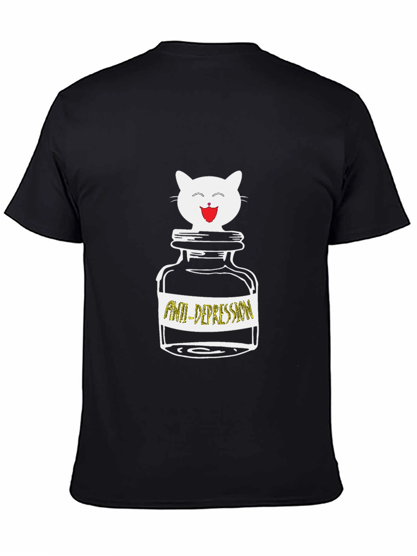 Anti-Depression Cat T-Shirt:  Cute Funny Comfort