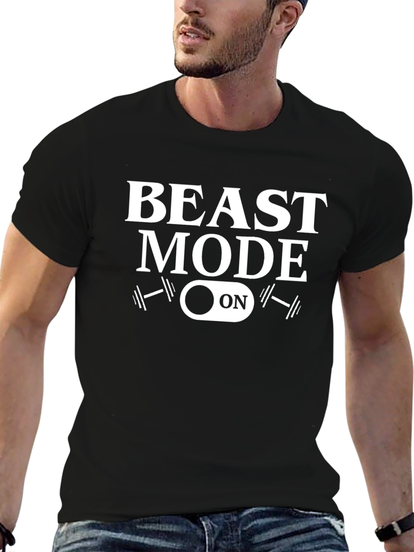 Beast Mode On Graphic T-Shirt - Black