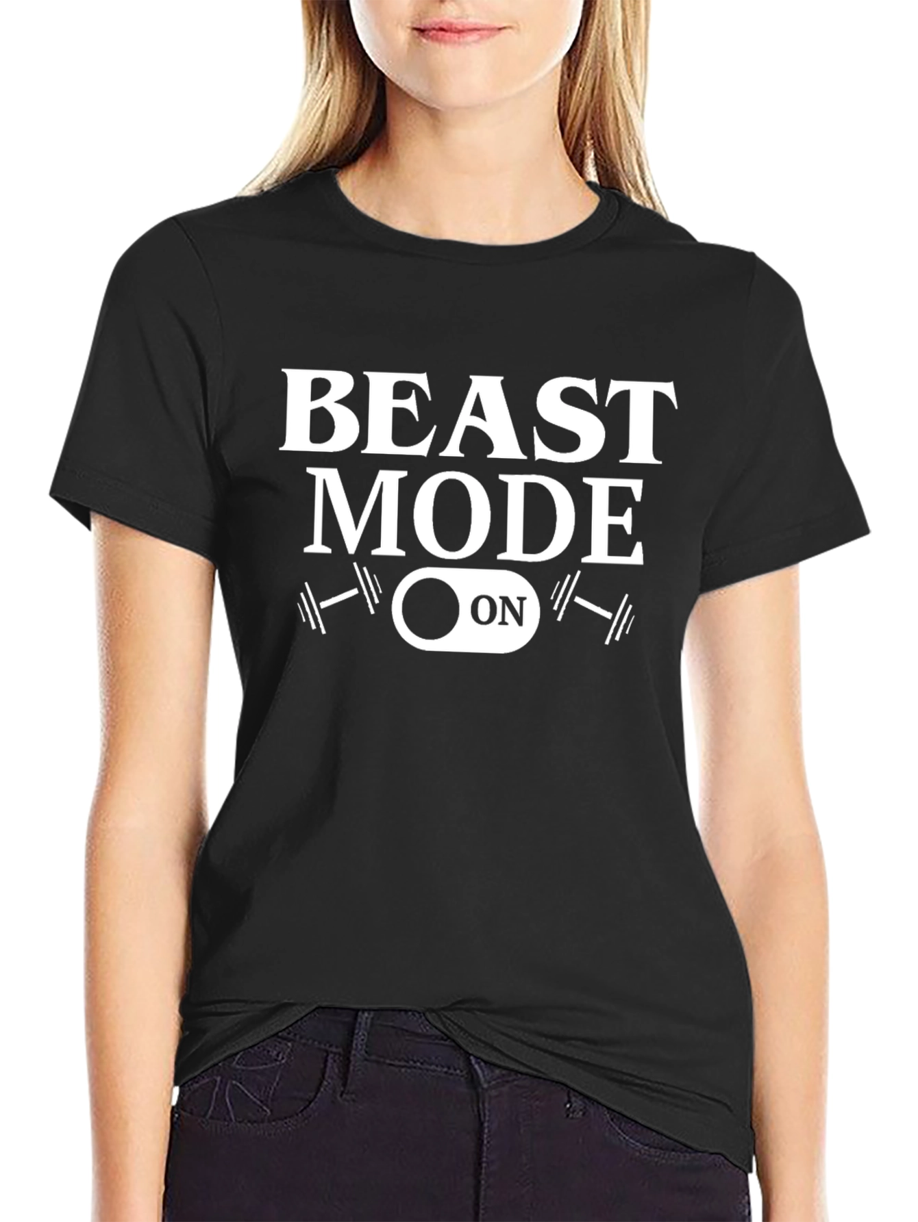 Beast Mode On Graphic T-Shirt - Black