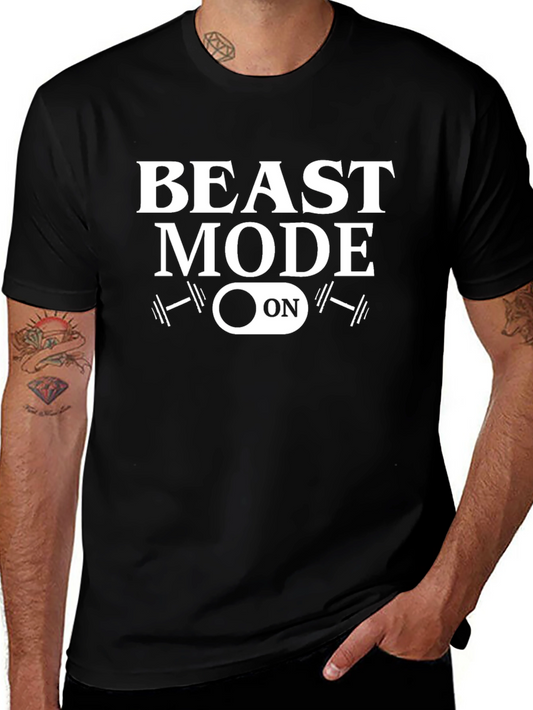 Beast Mode On Graphic T-Shirt - Black