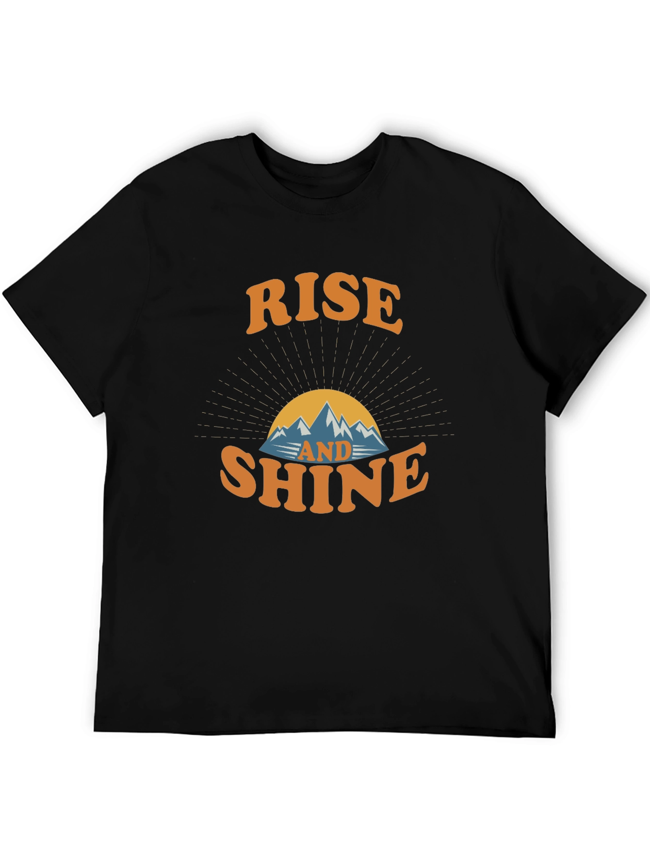 Rise and Shine Black Graphic T-Shirt