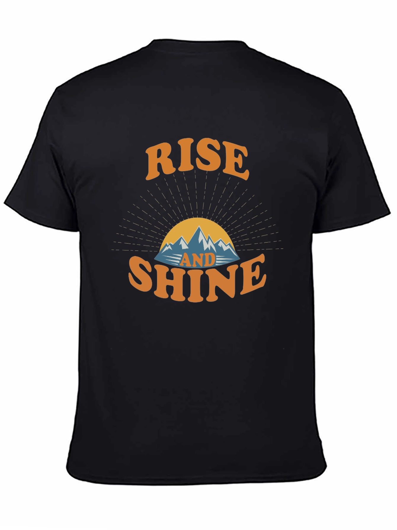 Rise and Shine Black Graphic T-Shirt