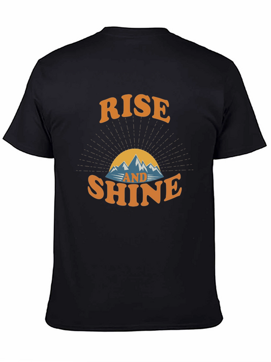 Rise and Shine Black Graphic T-Shirt
