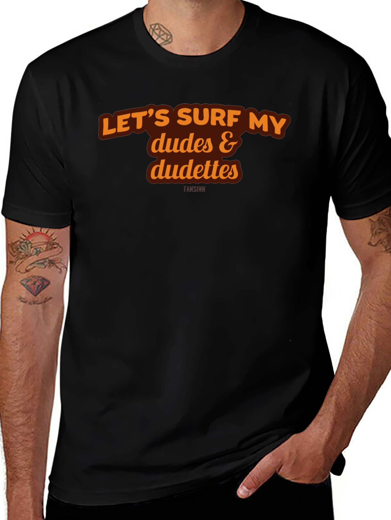 Lets Surf Dudes & Dudettes Graphic Tee