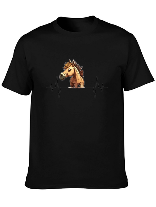 Horse Heartbeat T-Shirt - Equestrian Style