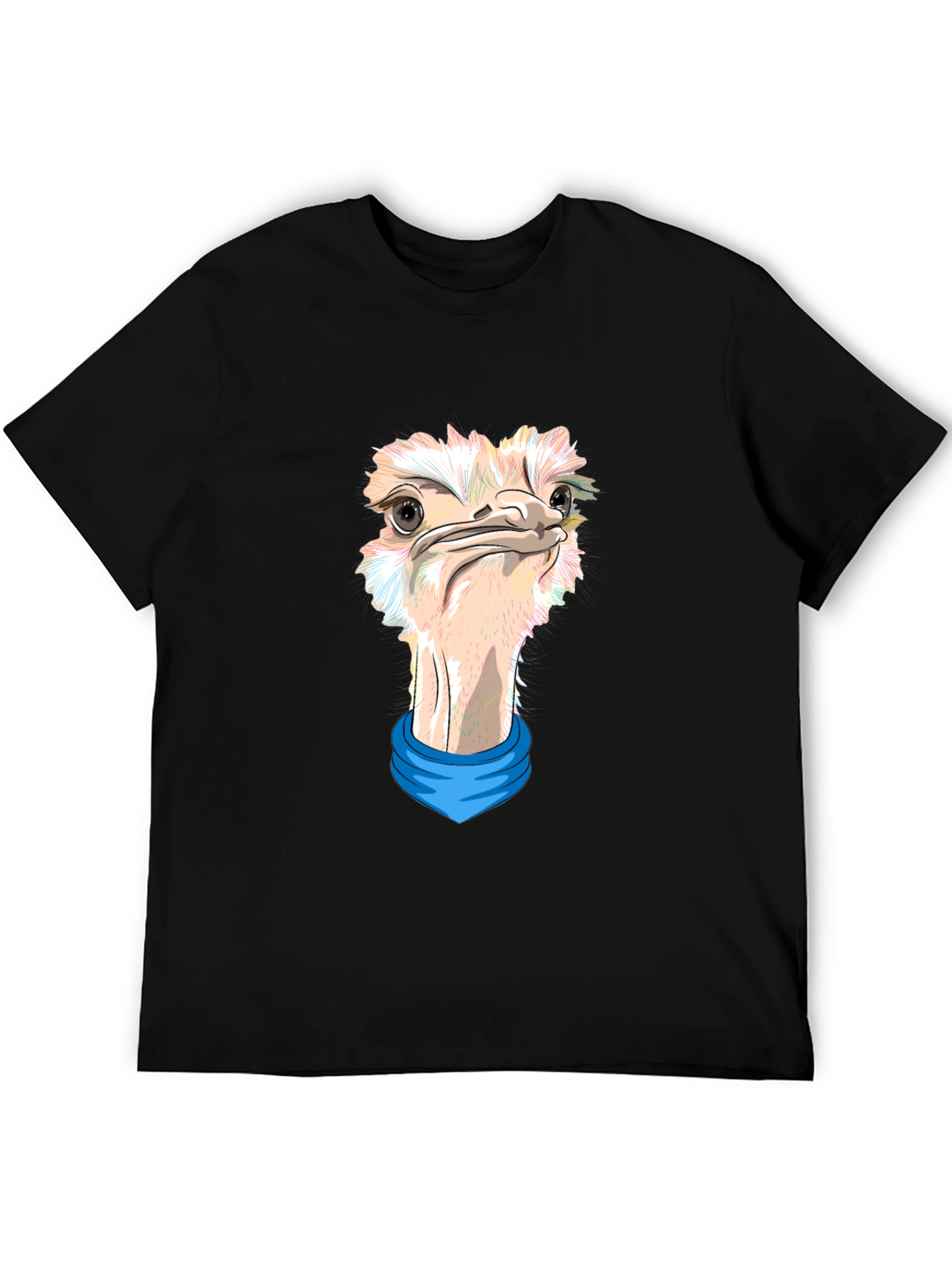 Ostrich Graphic Tee - Black Unique Design