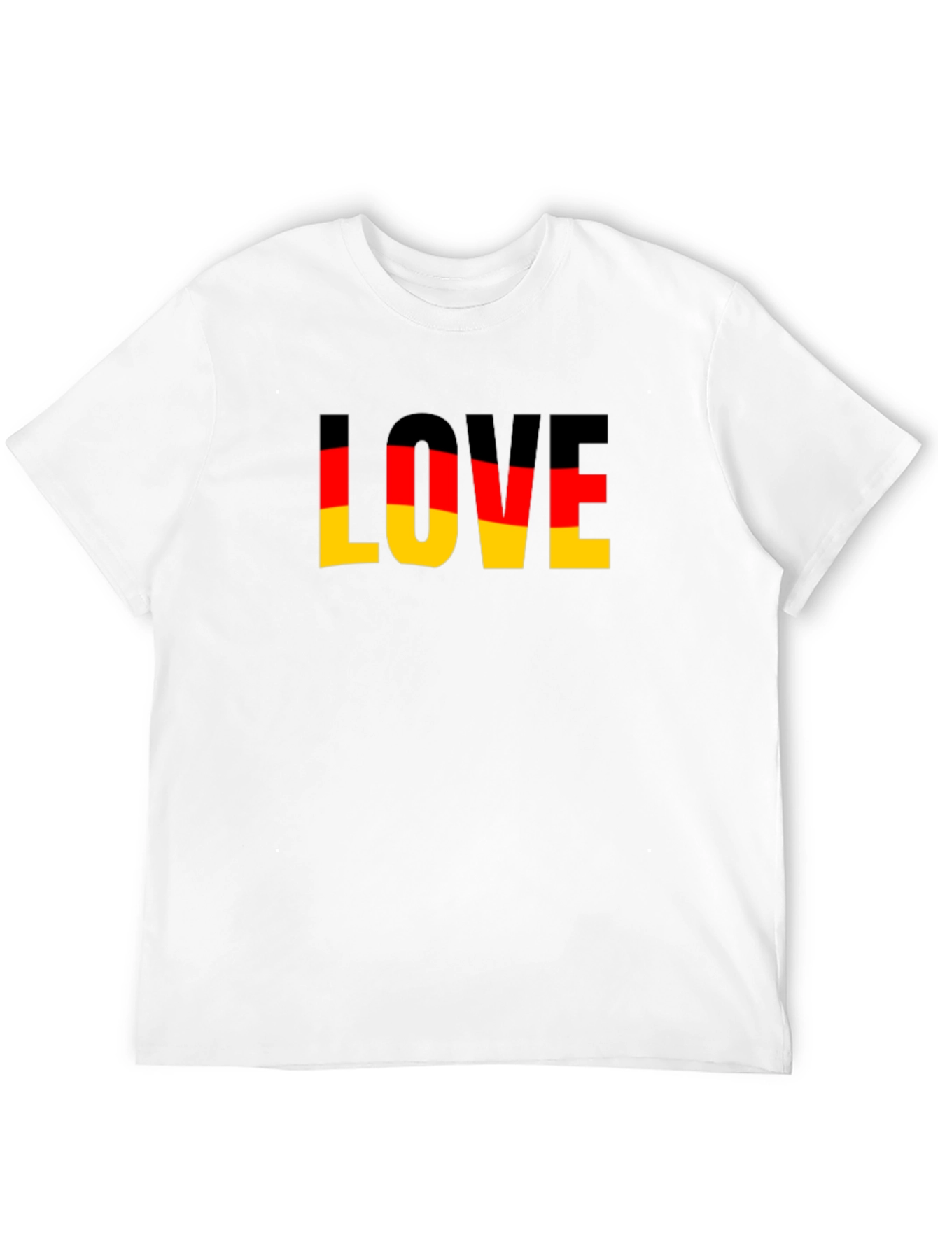 Germany Flag Love Graphic Black T-Shirt