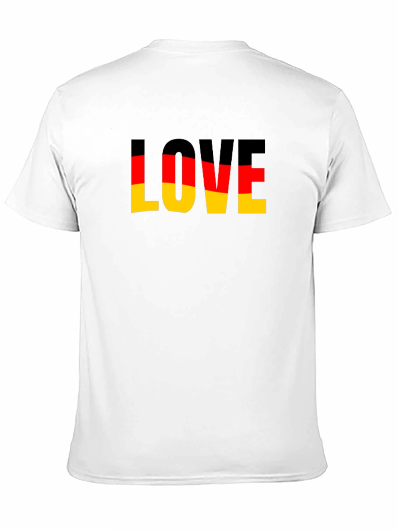 Germany Flag Love Graphic Black T-Shirt