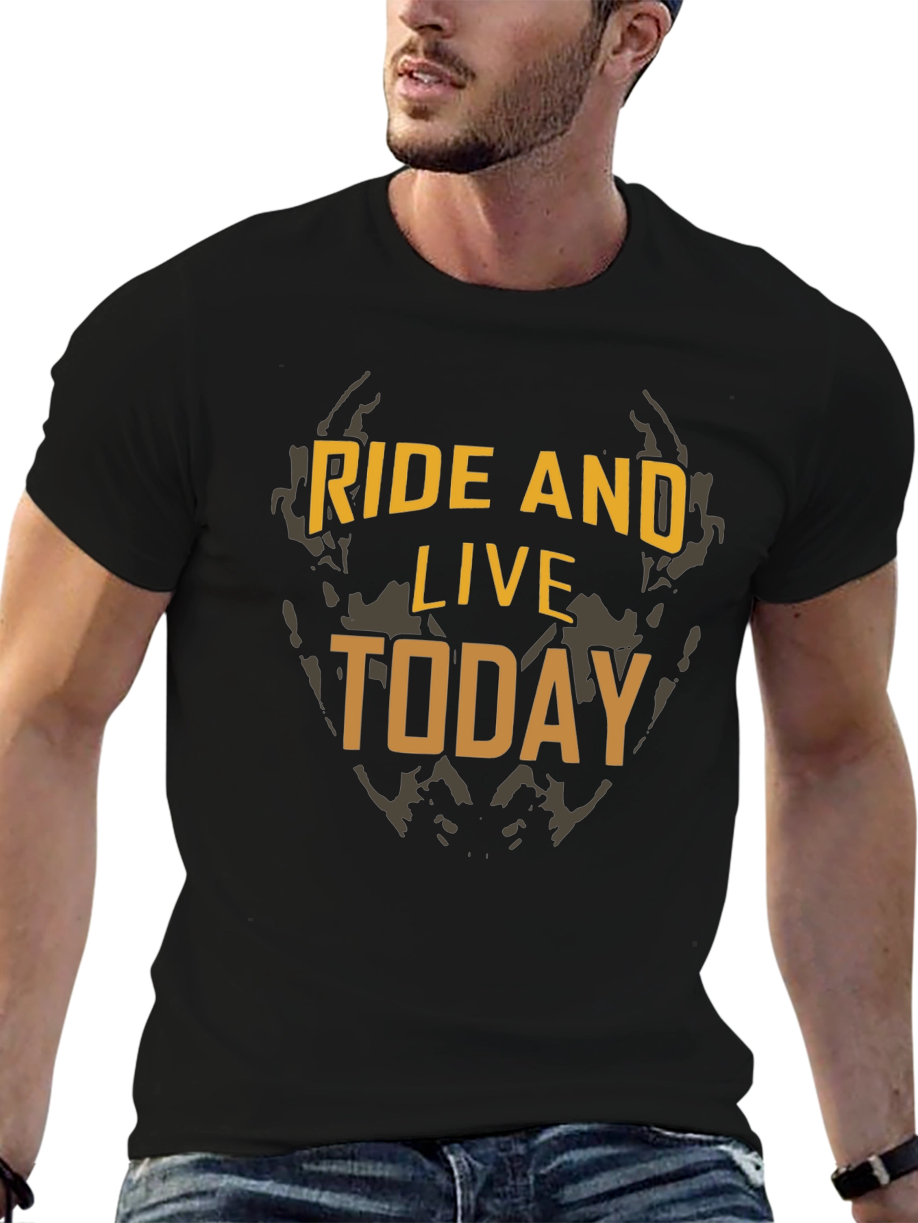 Ride and Live Today Graphic Tee - Black