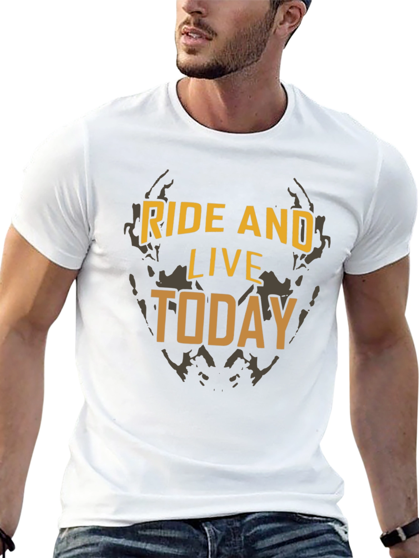 Ride and Live Today Graphic Tee - Black