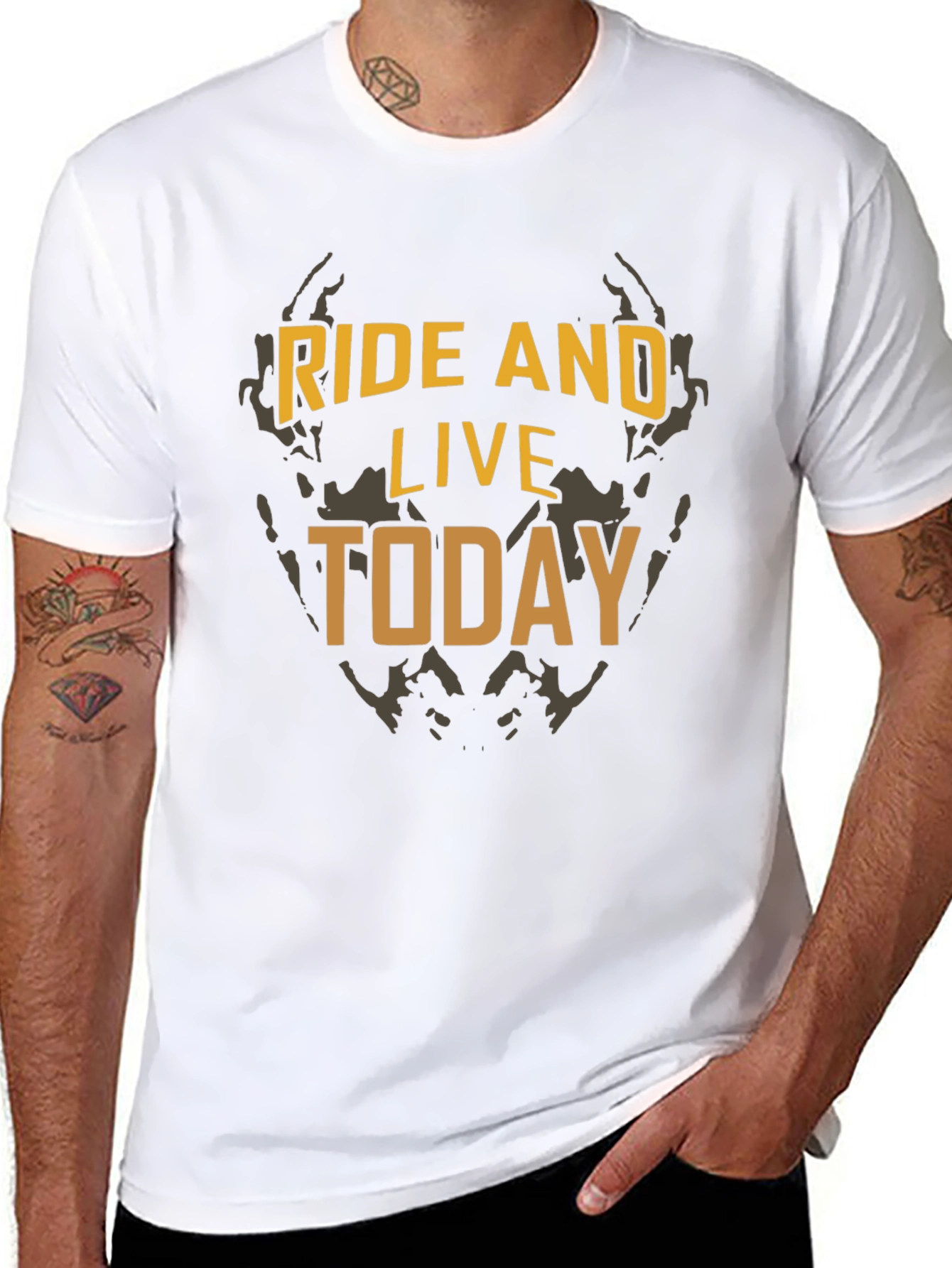 Ride and Live Today Graphic Tee - Black