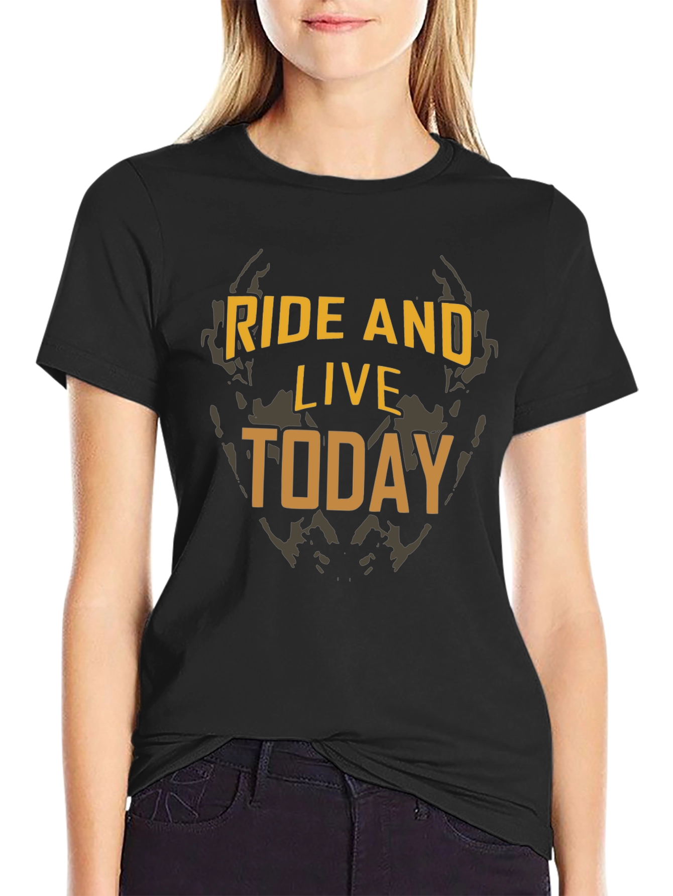 Ride and Live Today Graphic Tee - Black