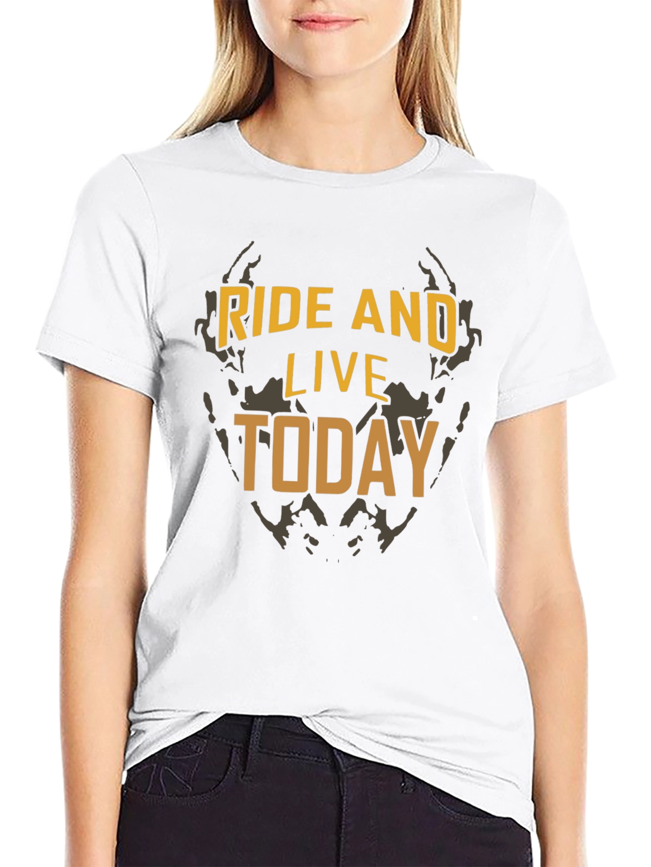 Ride and Live Today Graphic Tee - Black