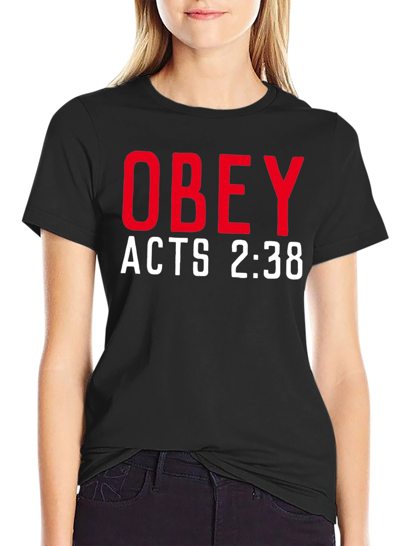 Obey Acts 2:38 T-Shirt - Stylish Christian Apparel