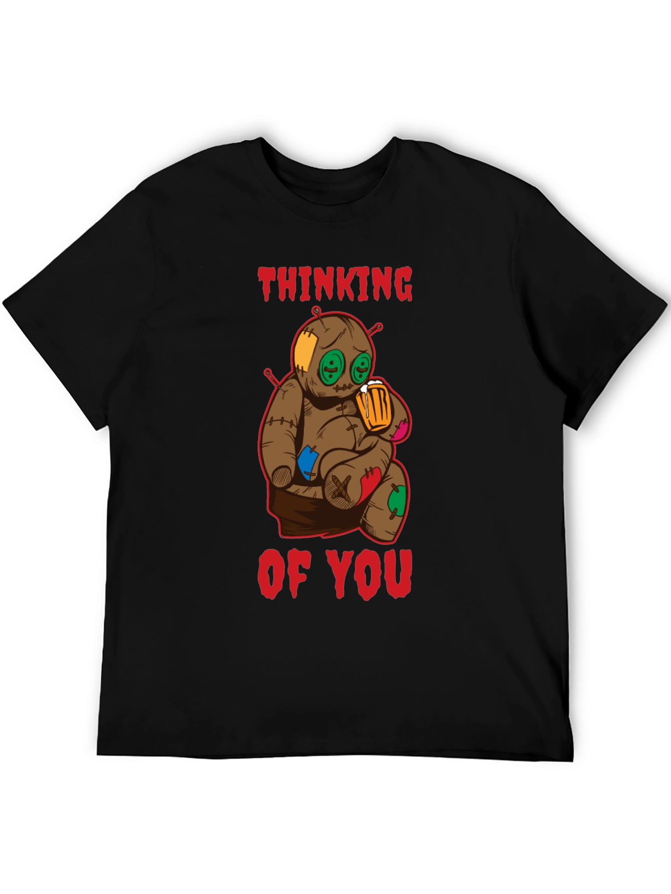 Thinking of You Voodoo Doll Black T-Shirt