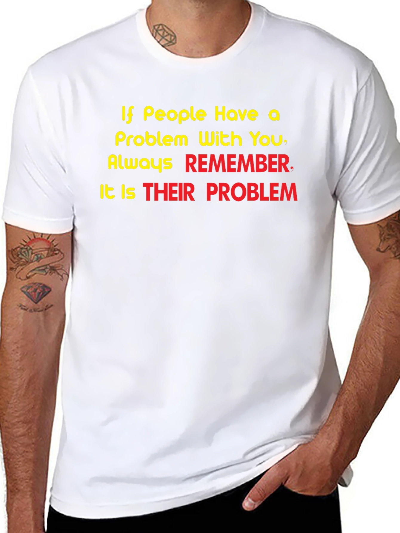 Funny Problem Graphic Tee - Black T-Shirt