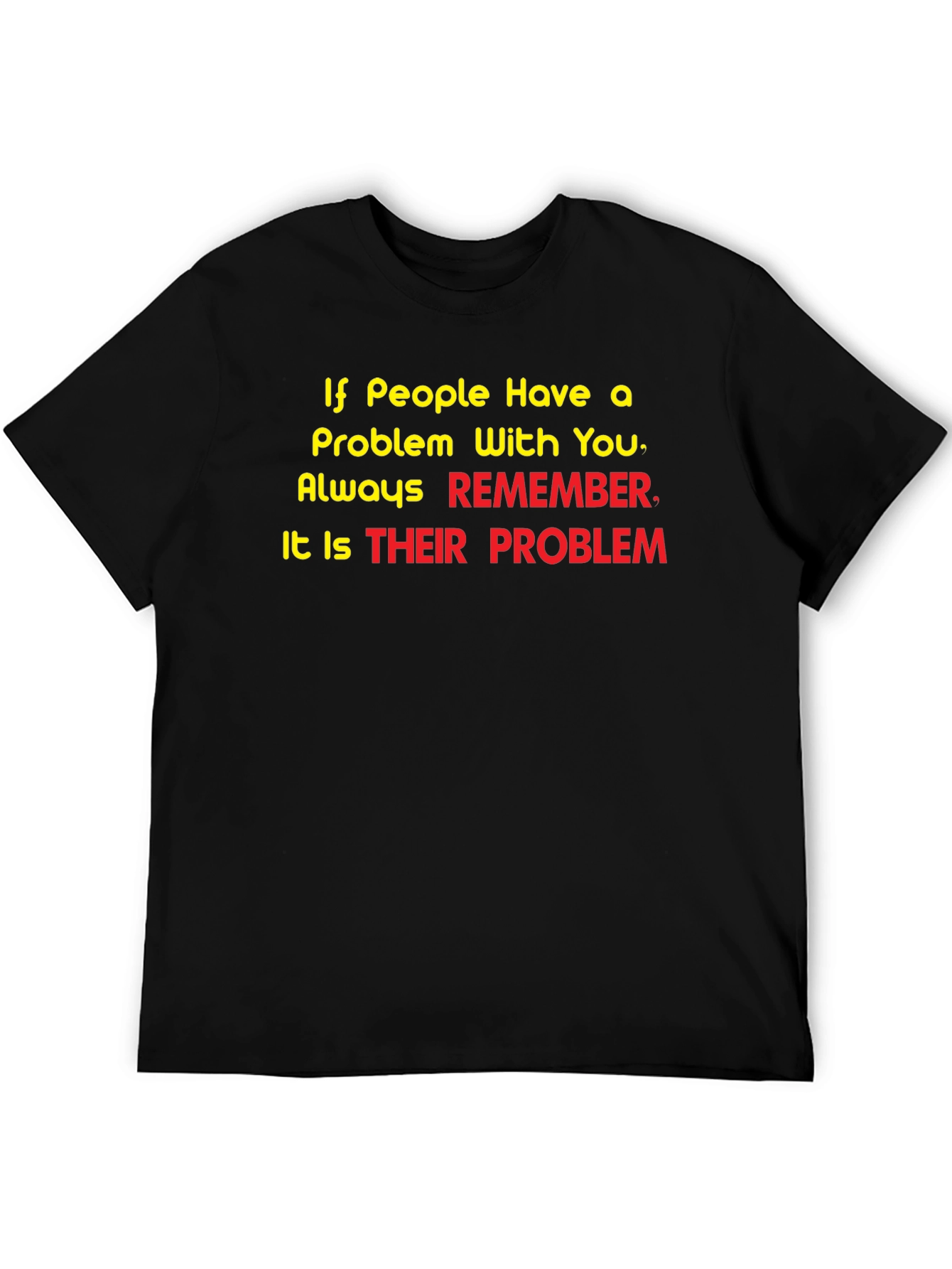 Funny Problem Graphic Tee - Black T-Shirt