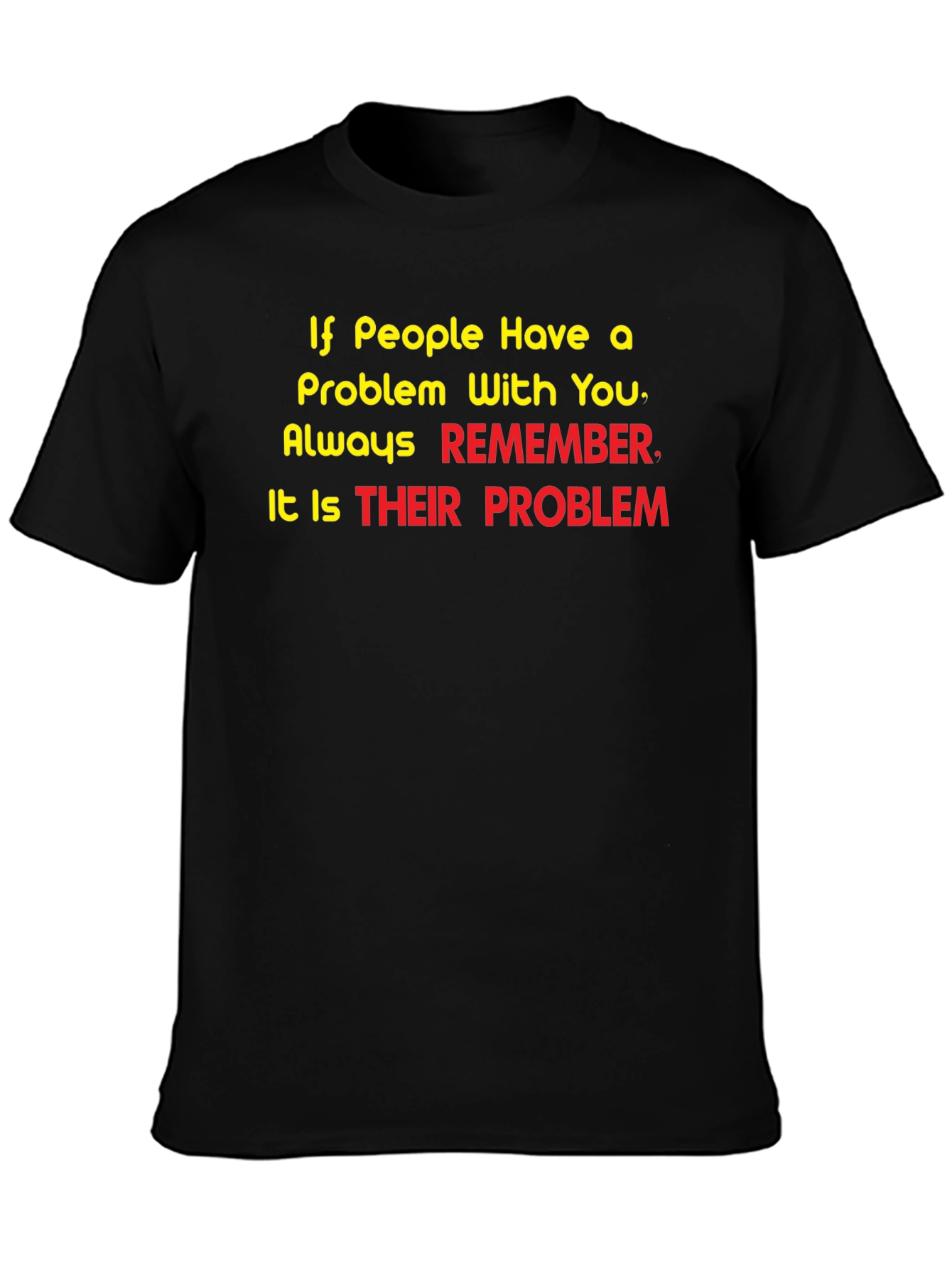 Funny Problem Graphic Tee - Black T-Shirt