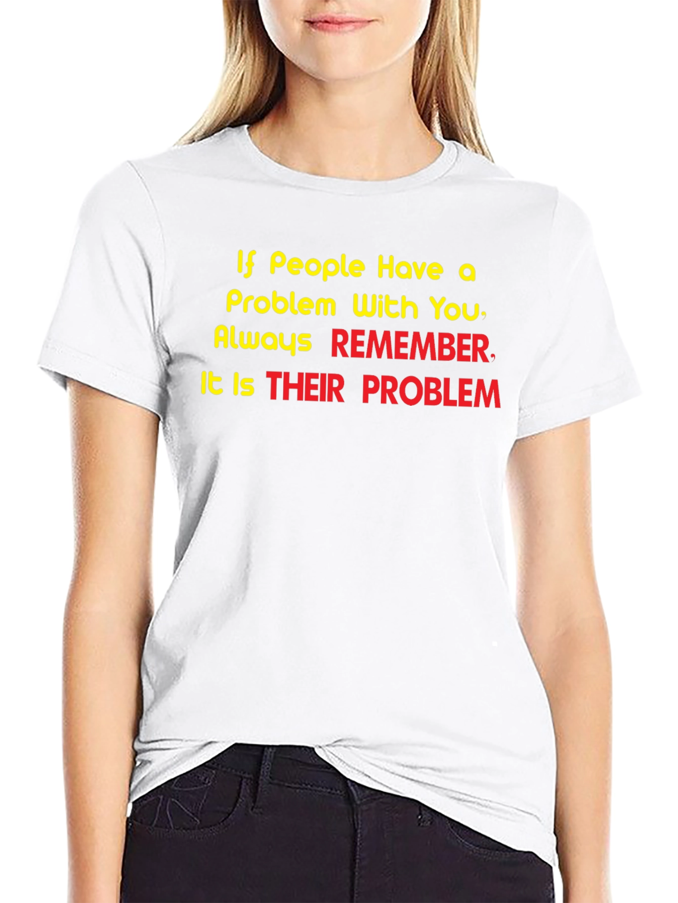 Funny Problem Graphic Tee - Black T-Shirt