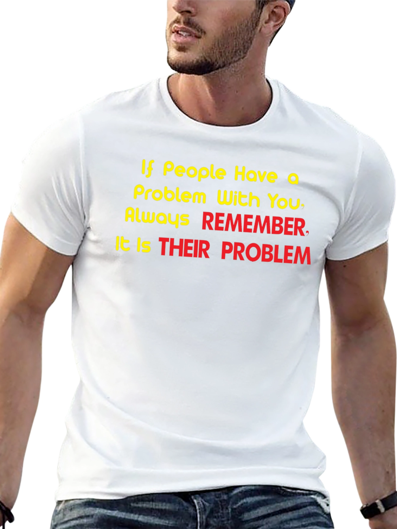 Funny Problem Graphic Tee - Black T-Shirt