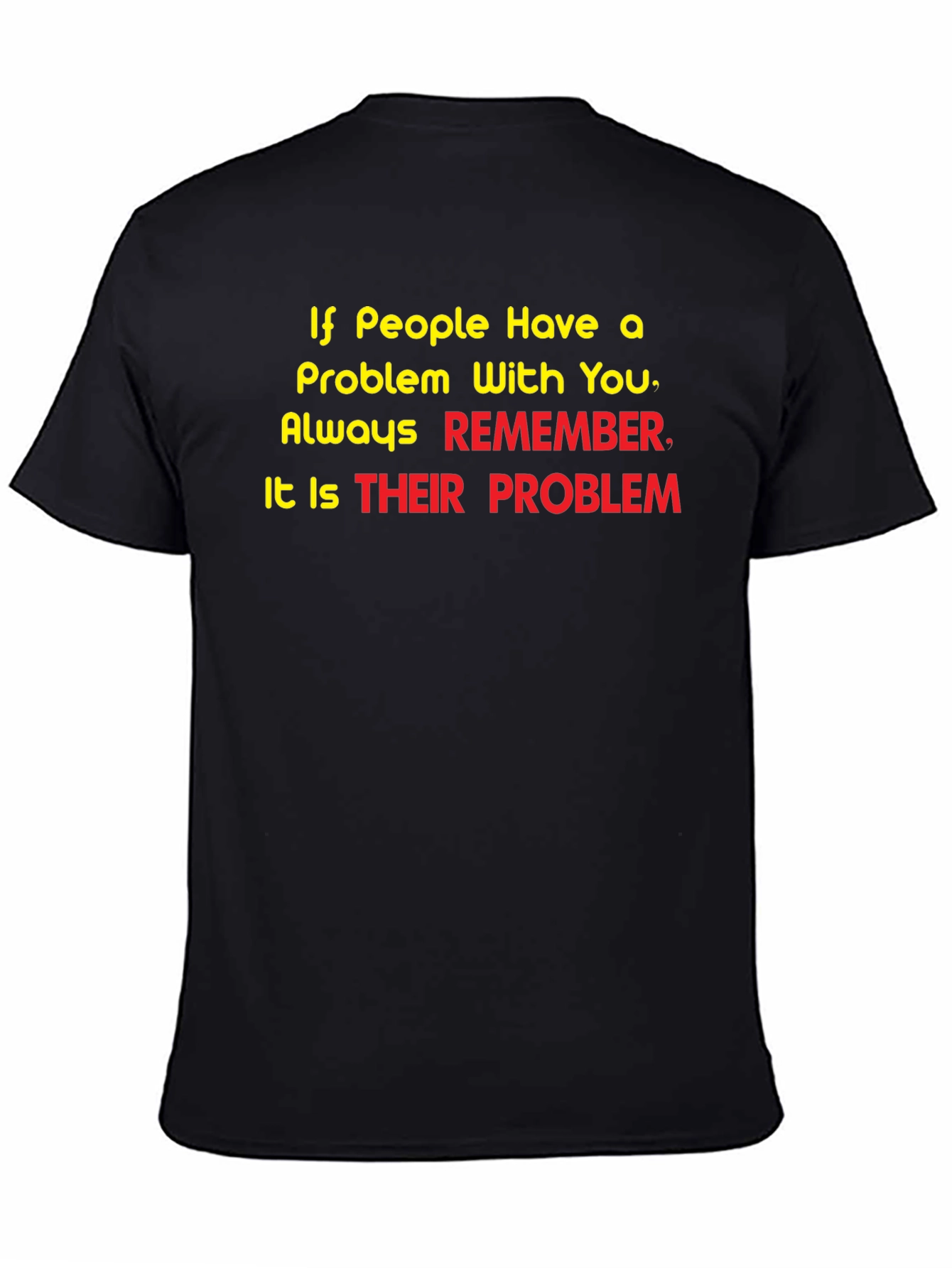 Funny Problem Graphic Tee - Black T-Shirt