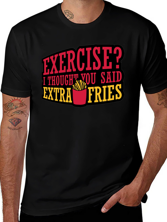 Funny Extra Fries Graphic T-Shirt