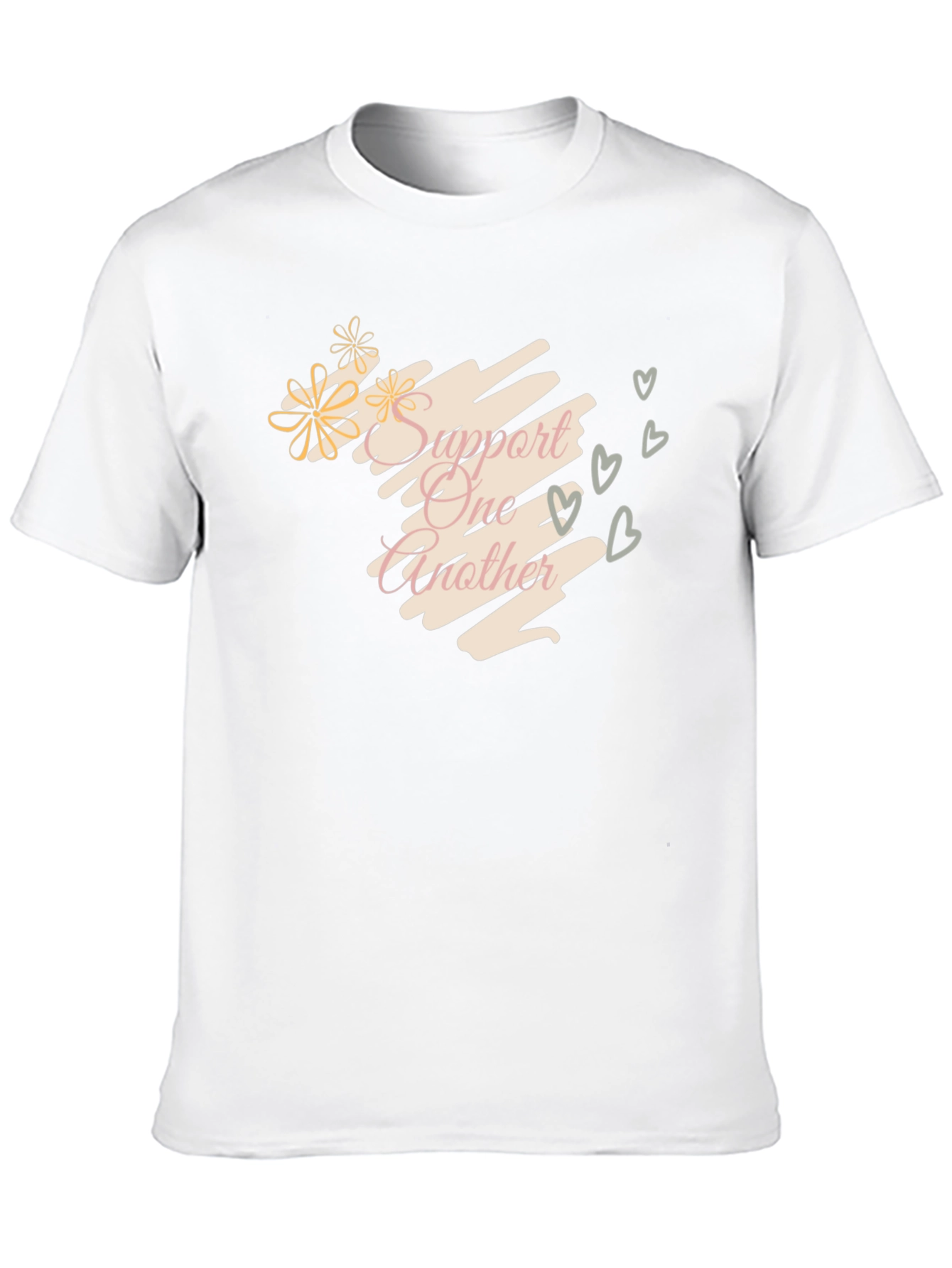 Support One Another Black Graphic Tee