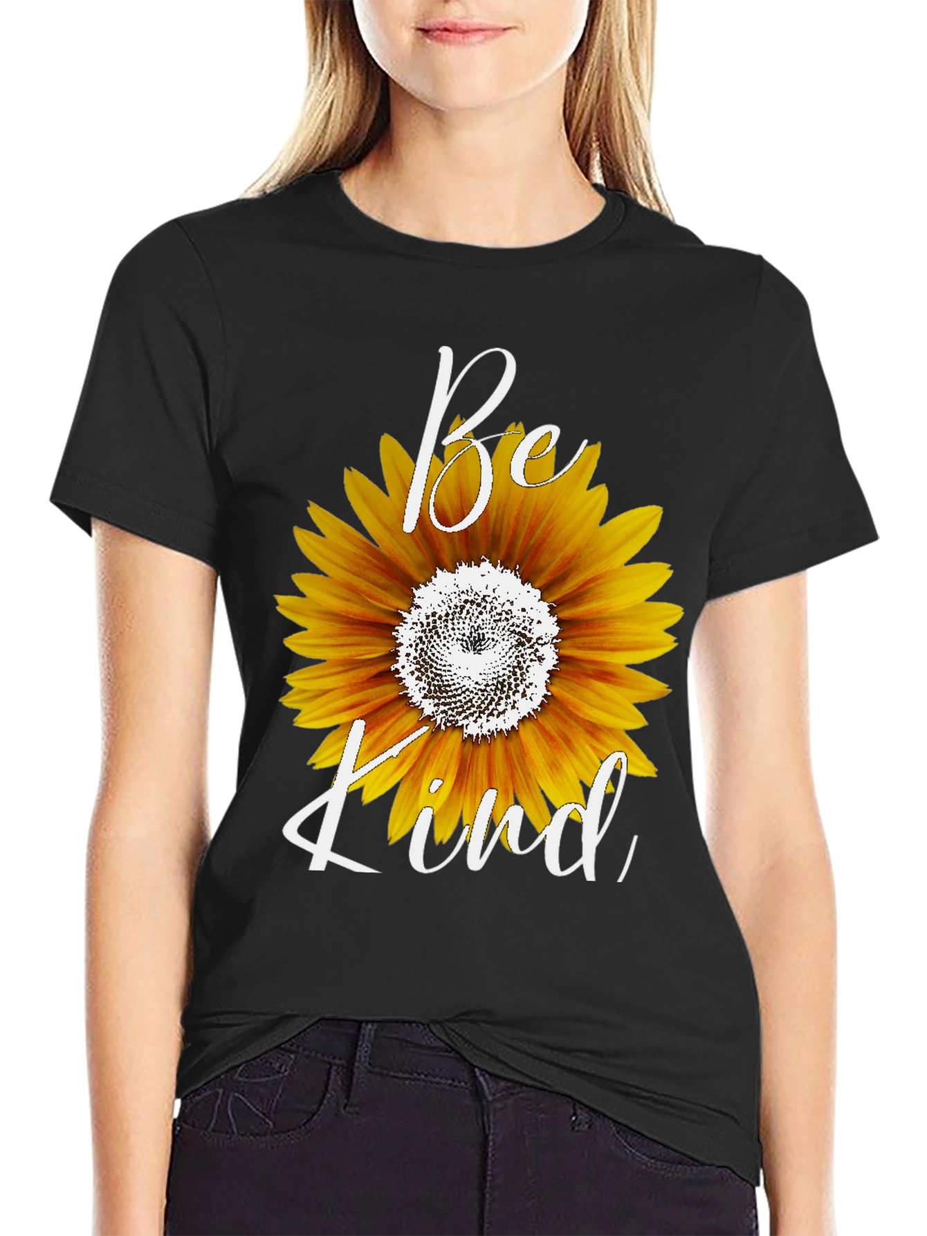 Be Kind Sunflower Graphic T-Shirt