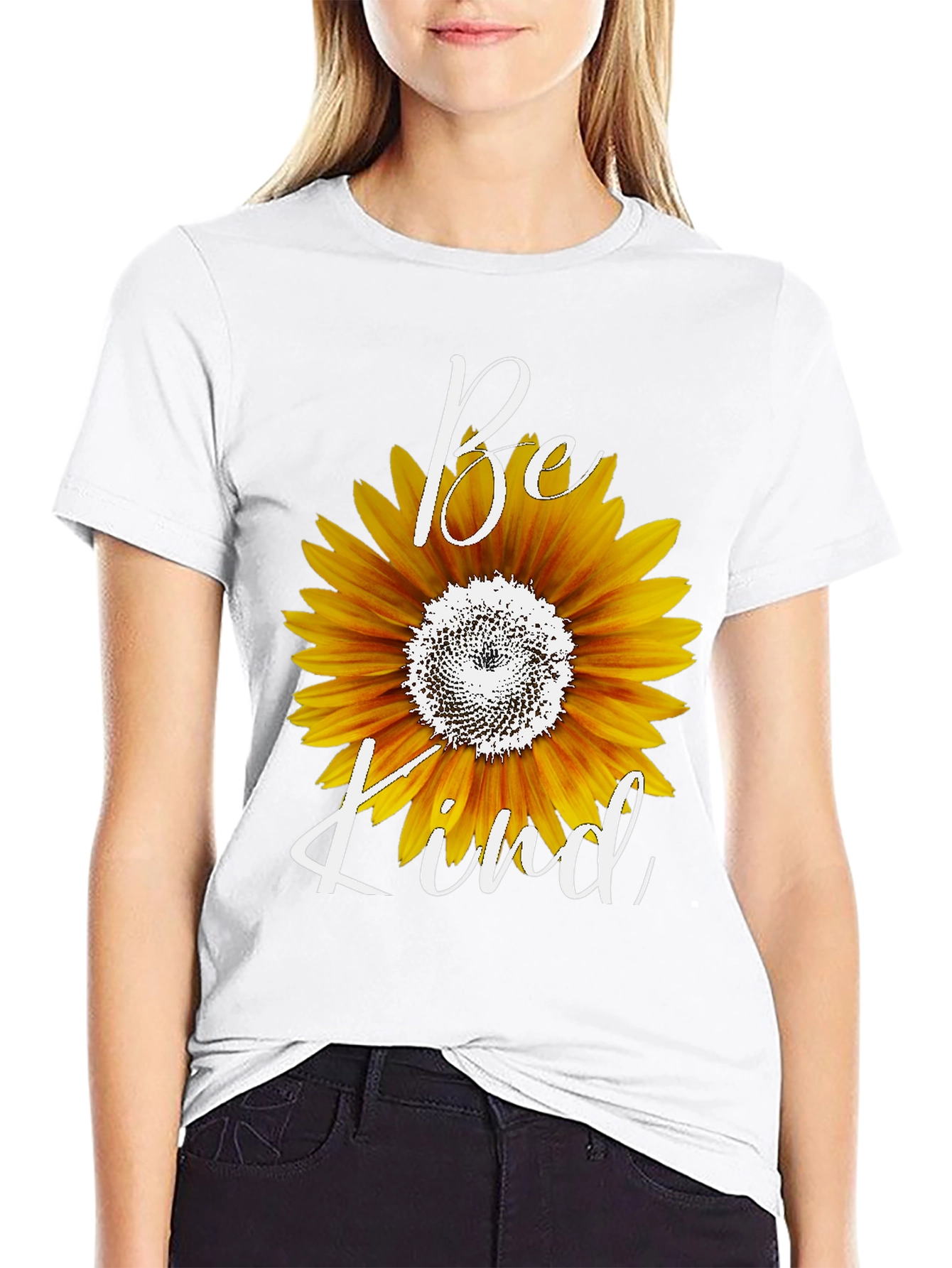 Be Kind Sunflower Graphic T-Shirt
