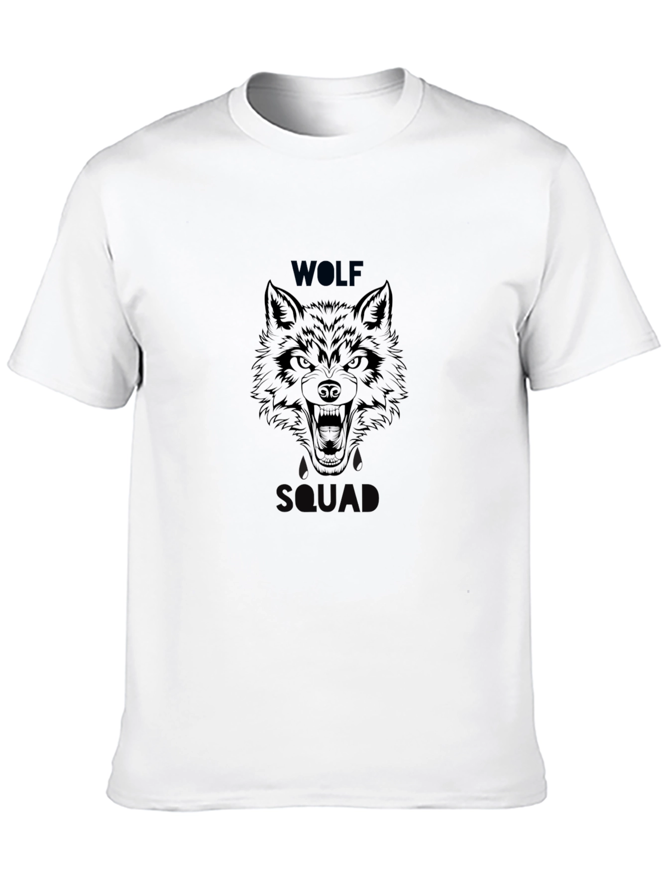 Wolf Squad Graphic Print Black T-Shirt