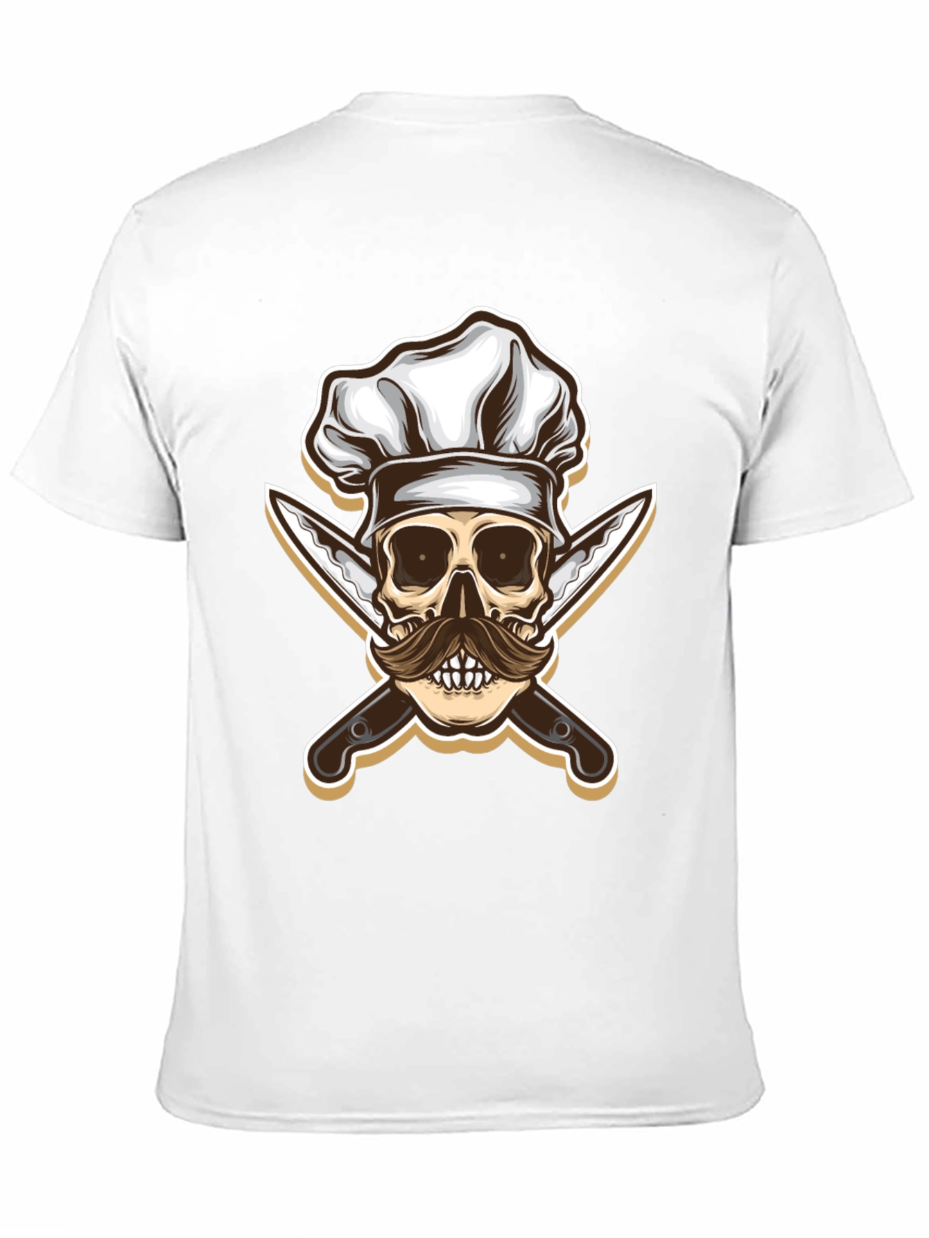 Chef Skull & Knives Graphic T-Shirt - Black