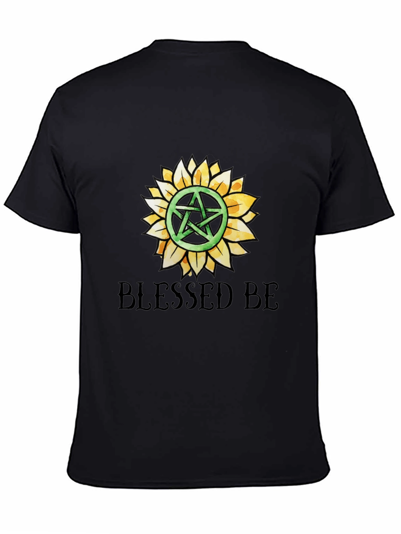 Blessed Be Pentacle Sunflower Graphic Tee