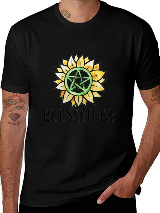 Blessed Be Pentacle Sunflower Graphic Tee