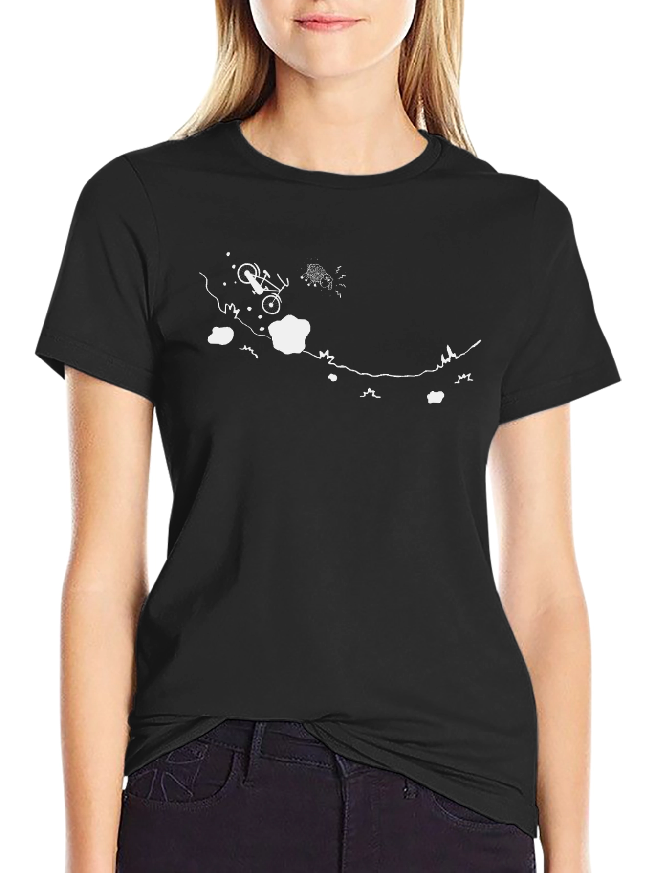 Mountain Bike Silhouette Graphic Tee