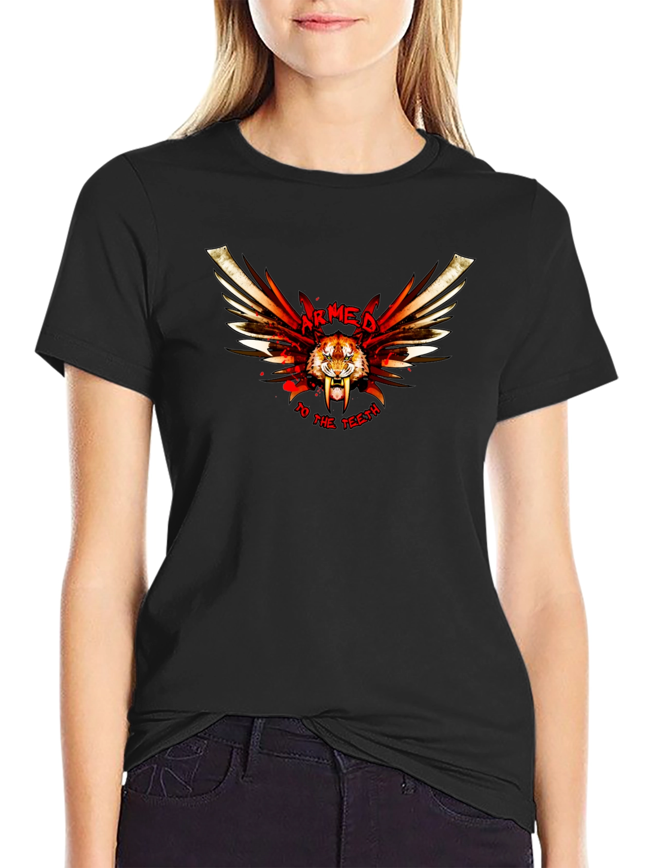 Armed To The Teeth Black T-Shirt