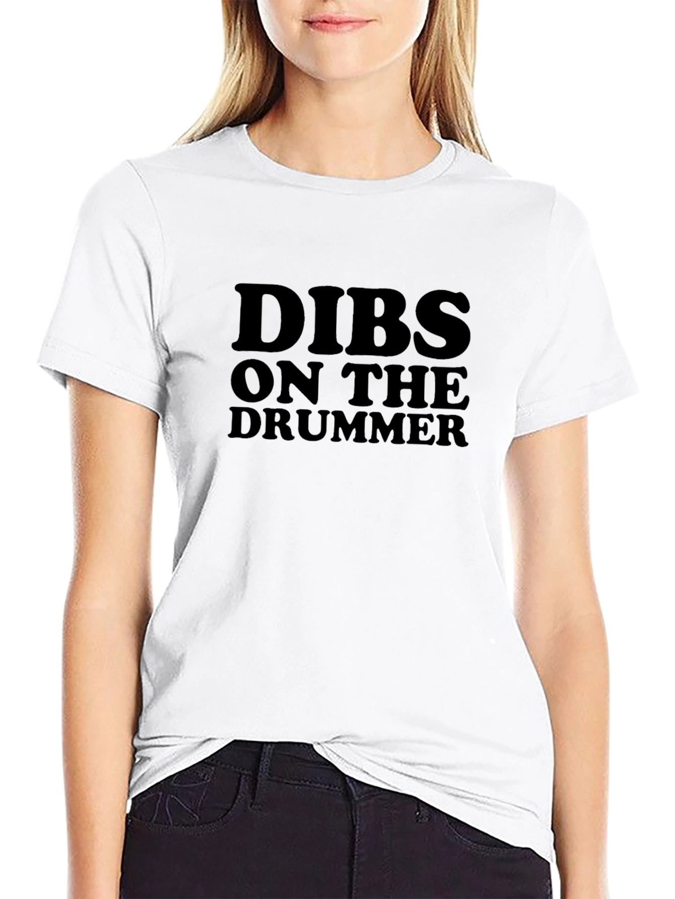 Dibs on the Drummer Black Graphic T-Shirt