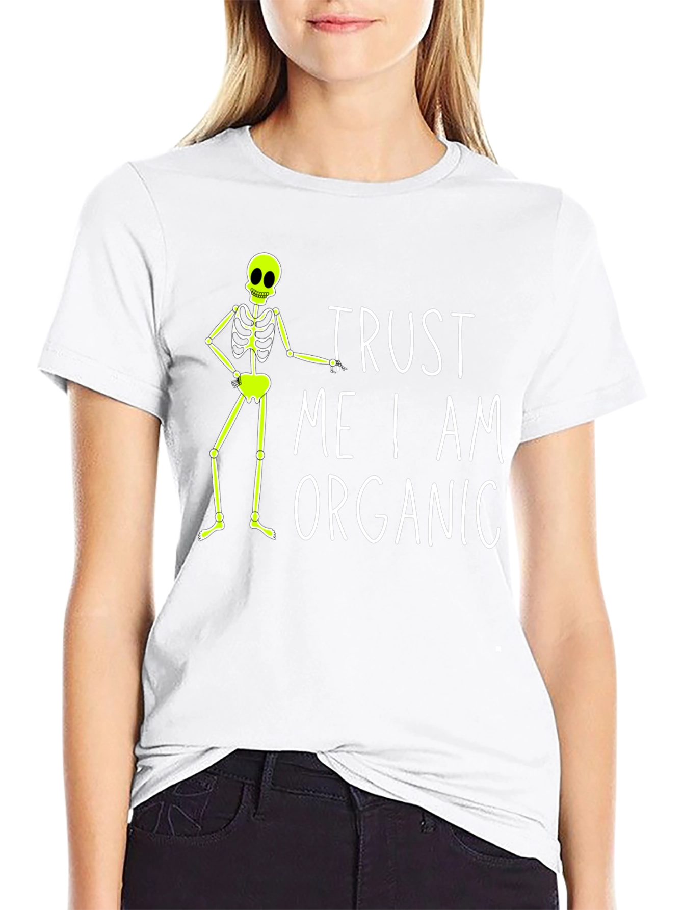 Trust Me I am Organic Funny Skeleton T-Shirt