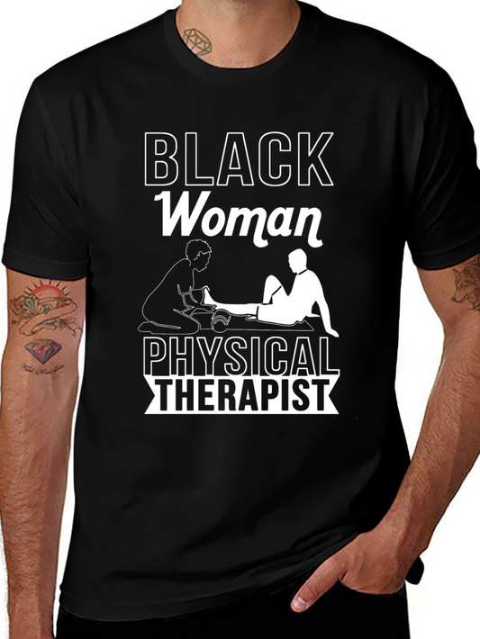 Black Woman Physical Therapist Graphic T-Shirt