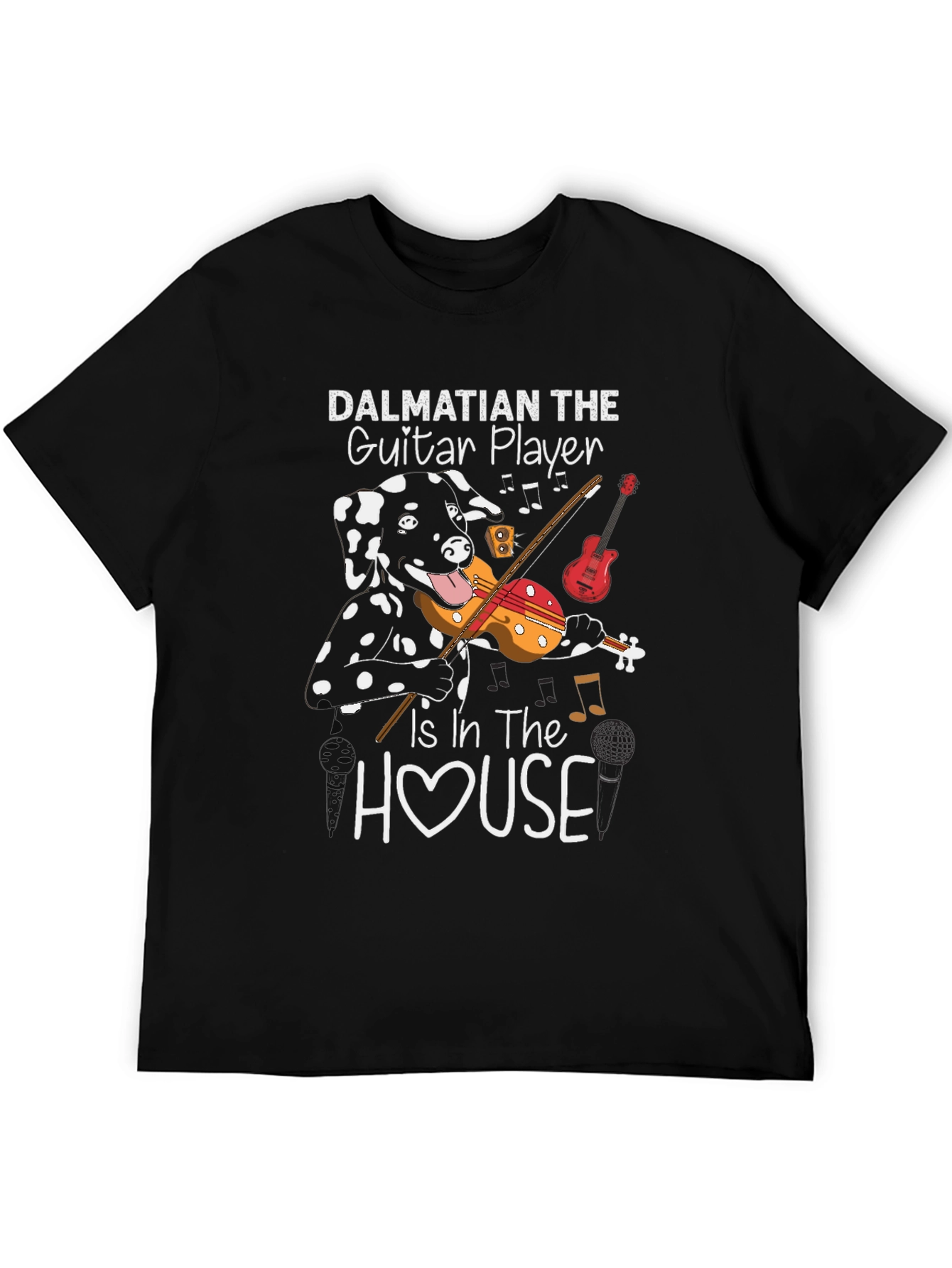 Dalmatian Guitar Player T-Shirt - Music Lover Dog Tee