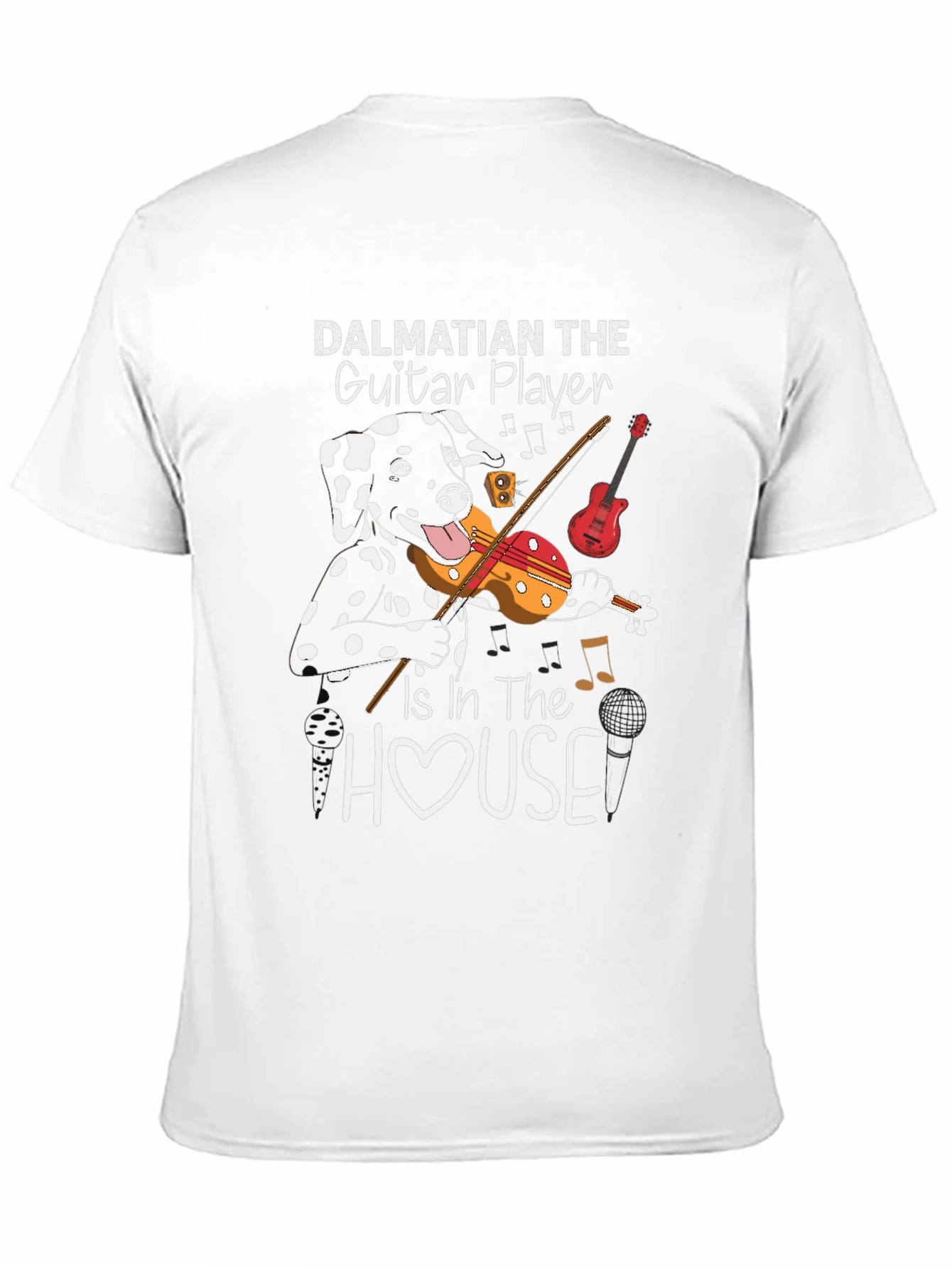 Dalmatian Guitar Player T-Shirt - Music Lover Dog Tee