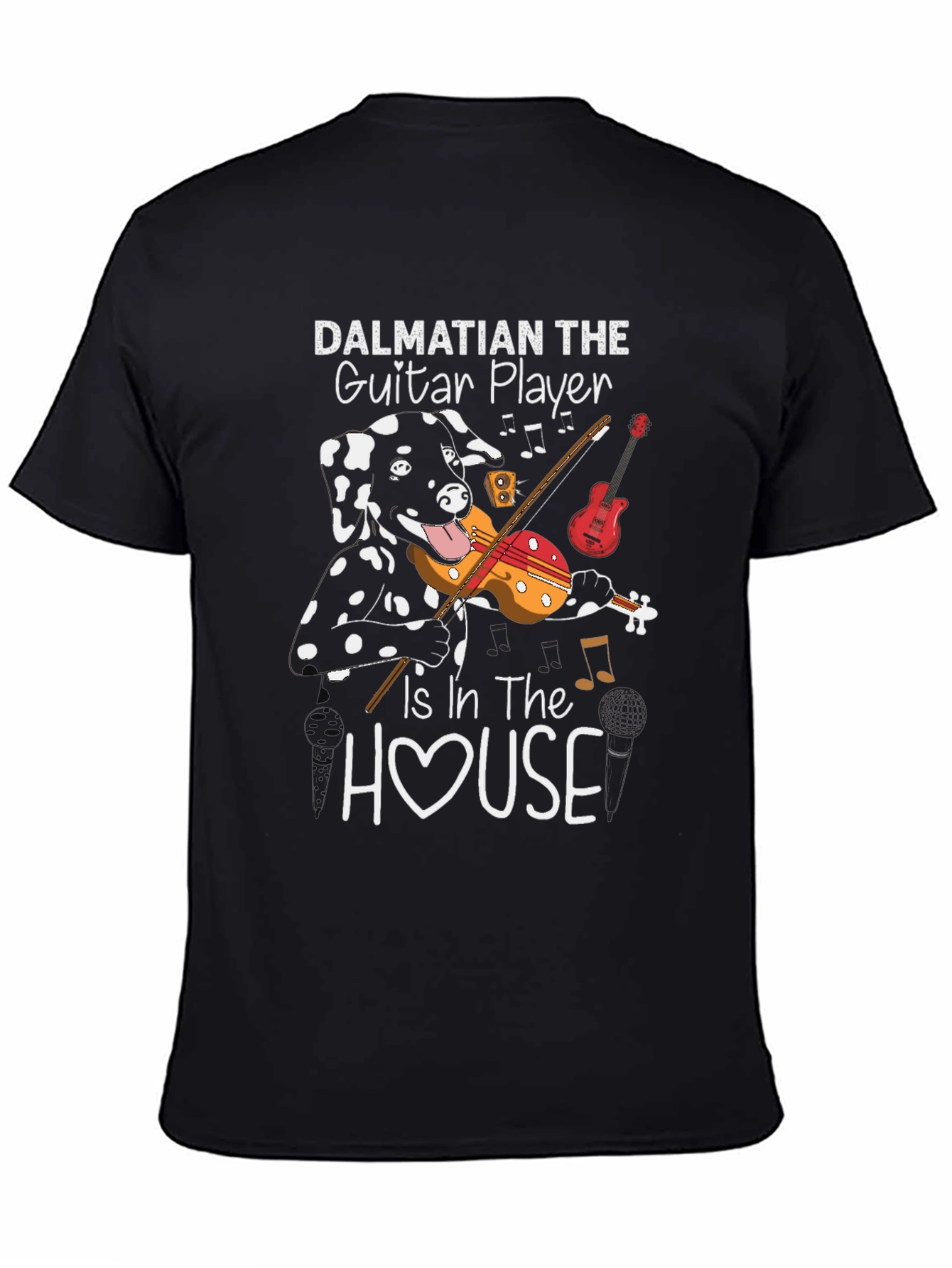 Dalmatian Guitar Player T-Shirt - Music Lover Dog Tee