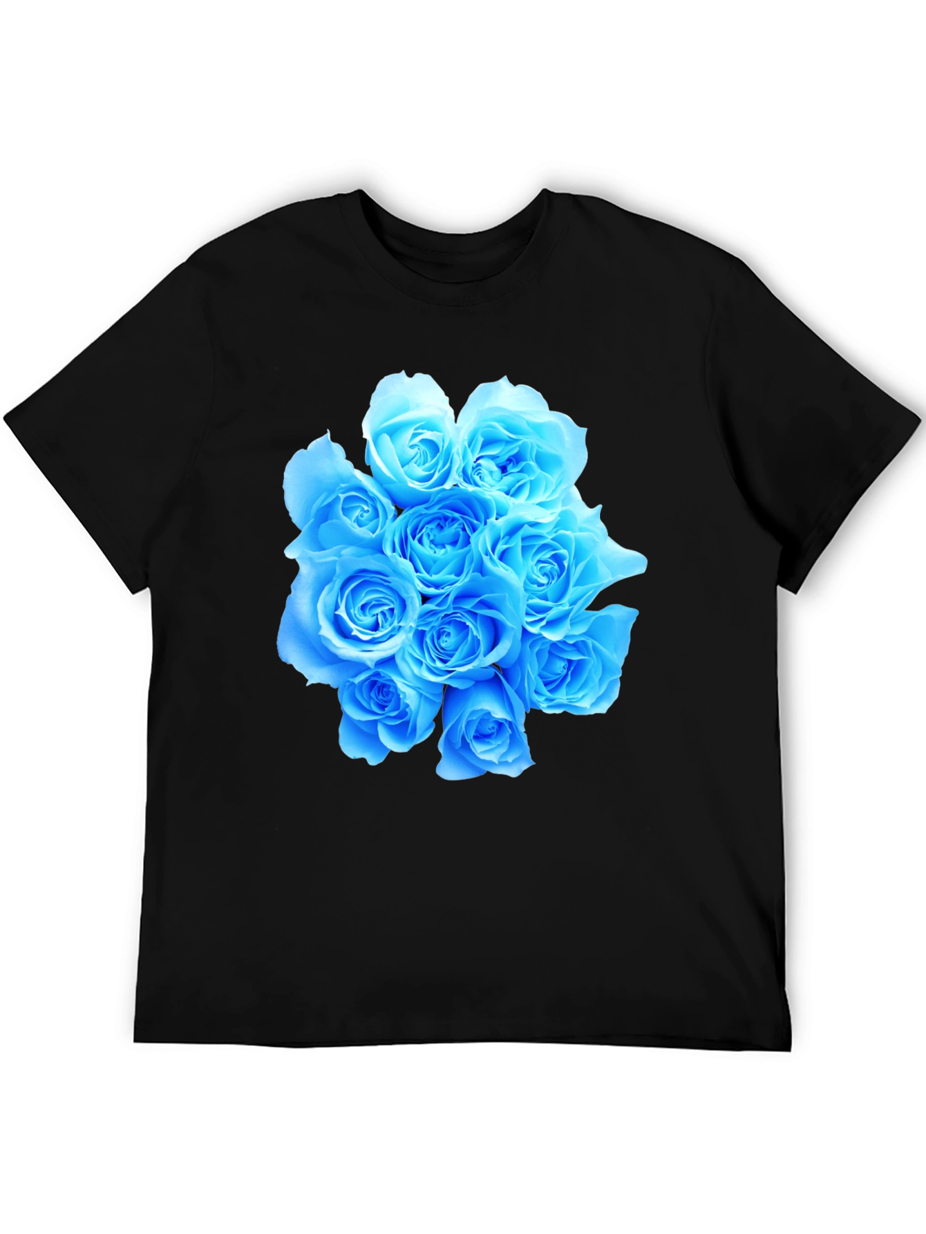 Blue Roses Graphic T-Shirt - Stylish Floral Tee